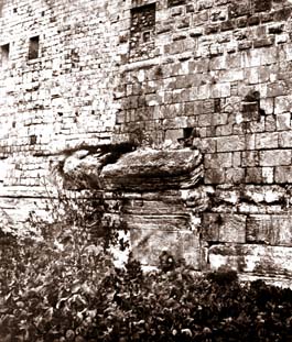 Robinson's Arch  It is the remains of a huge stairway-bridge used to enter the Second Temple.