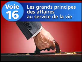 Voie n°16 : Les grands principes des affaires au service de la vie